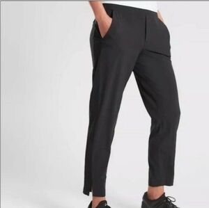 Athleta Brooklyn Black Mid Rise Ankle Pants Trouser Size 14